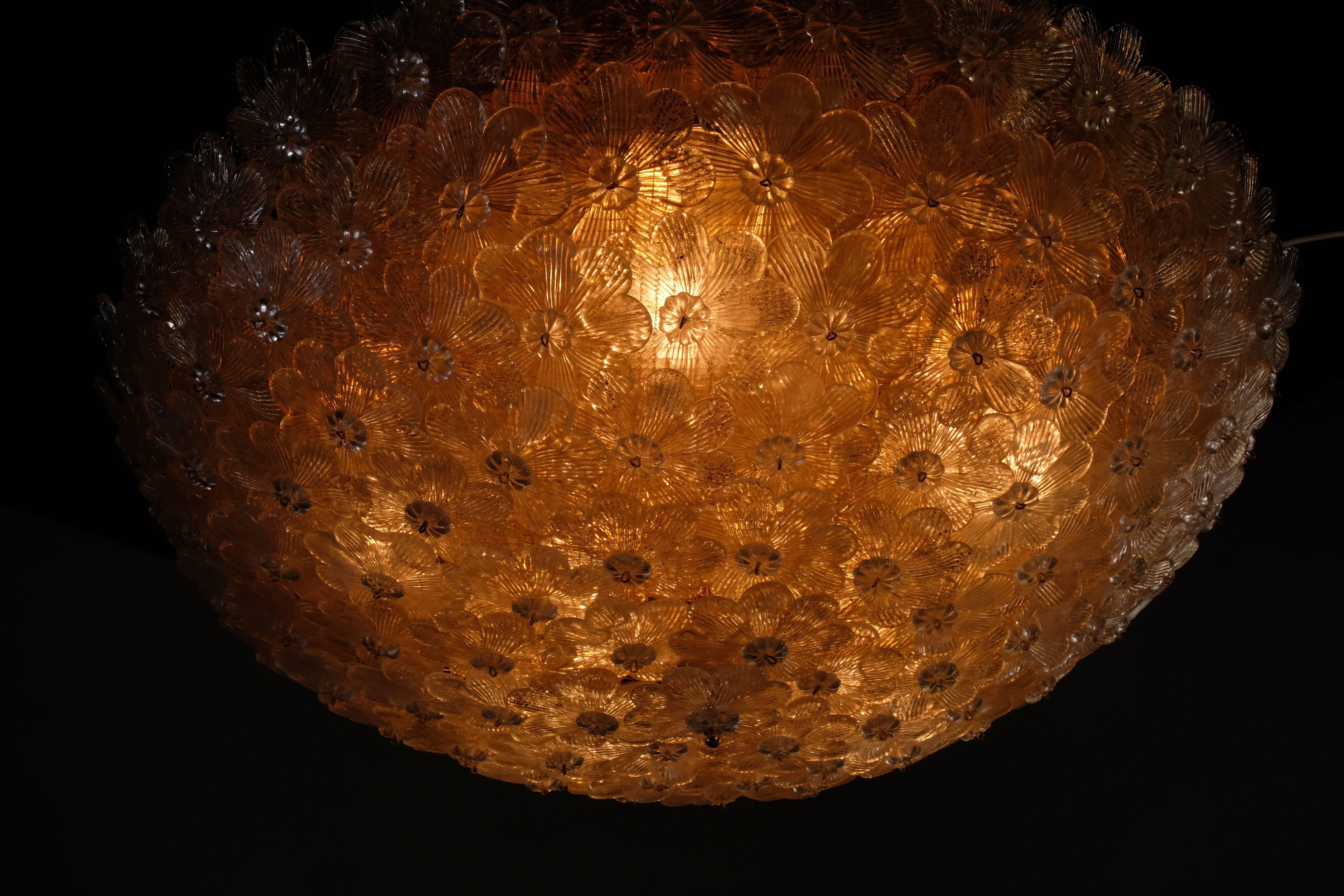 Ceiling Flowers Lamp by Barovier & Toso, Murano, 1990s 2