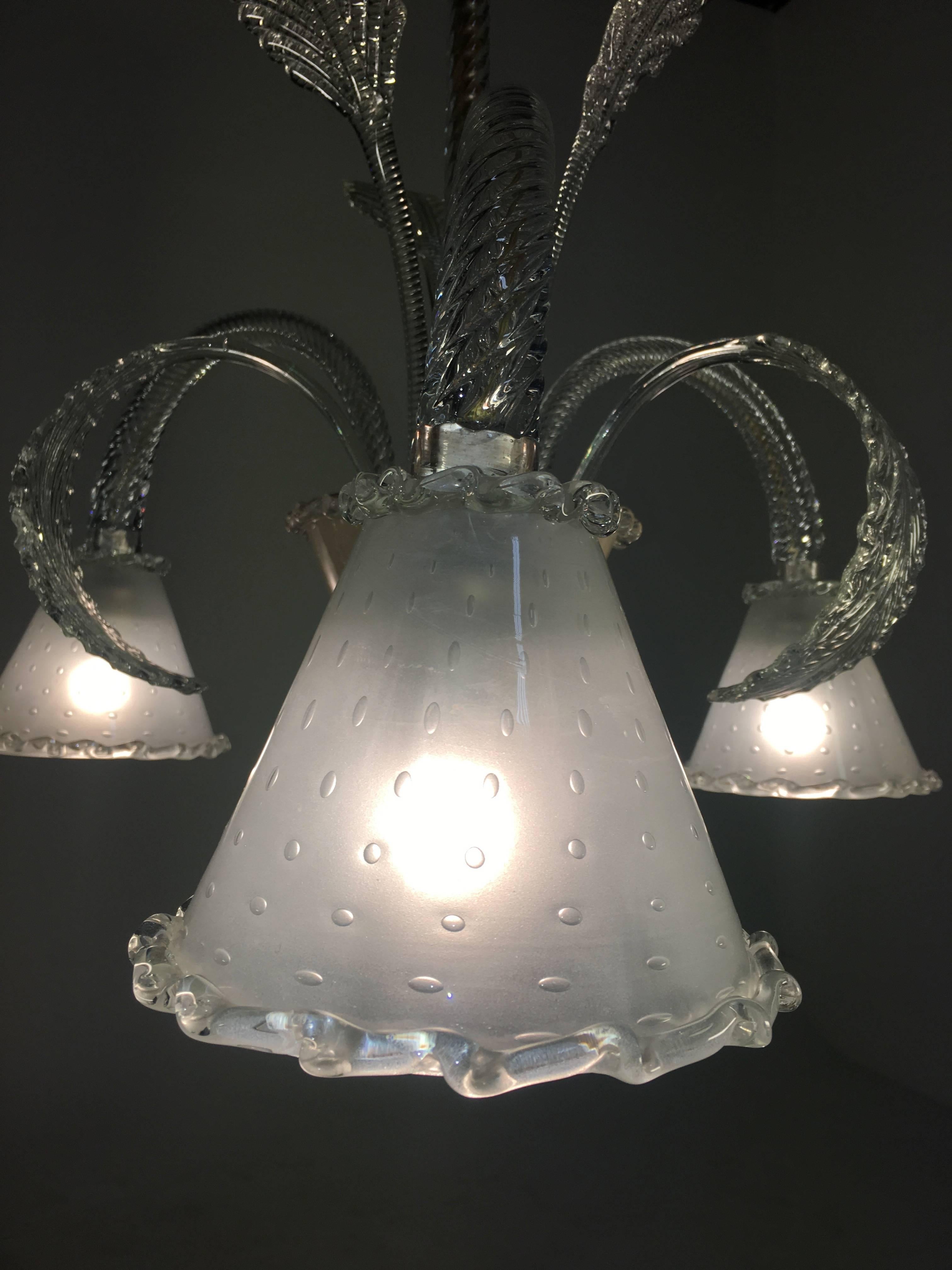 Chandelier by Barovier & Toso, Murano, 1940s For Sale 11