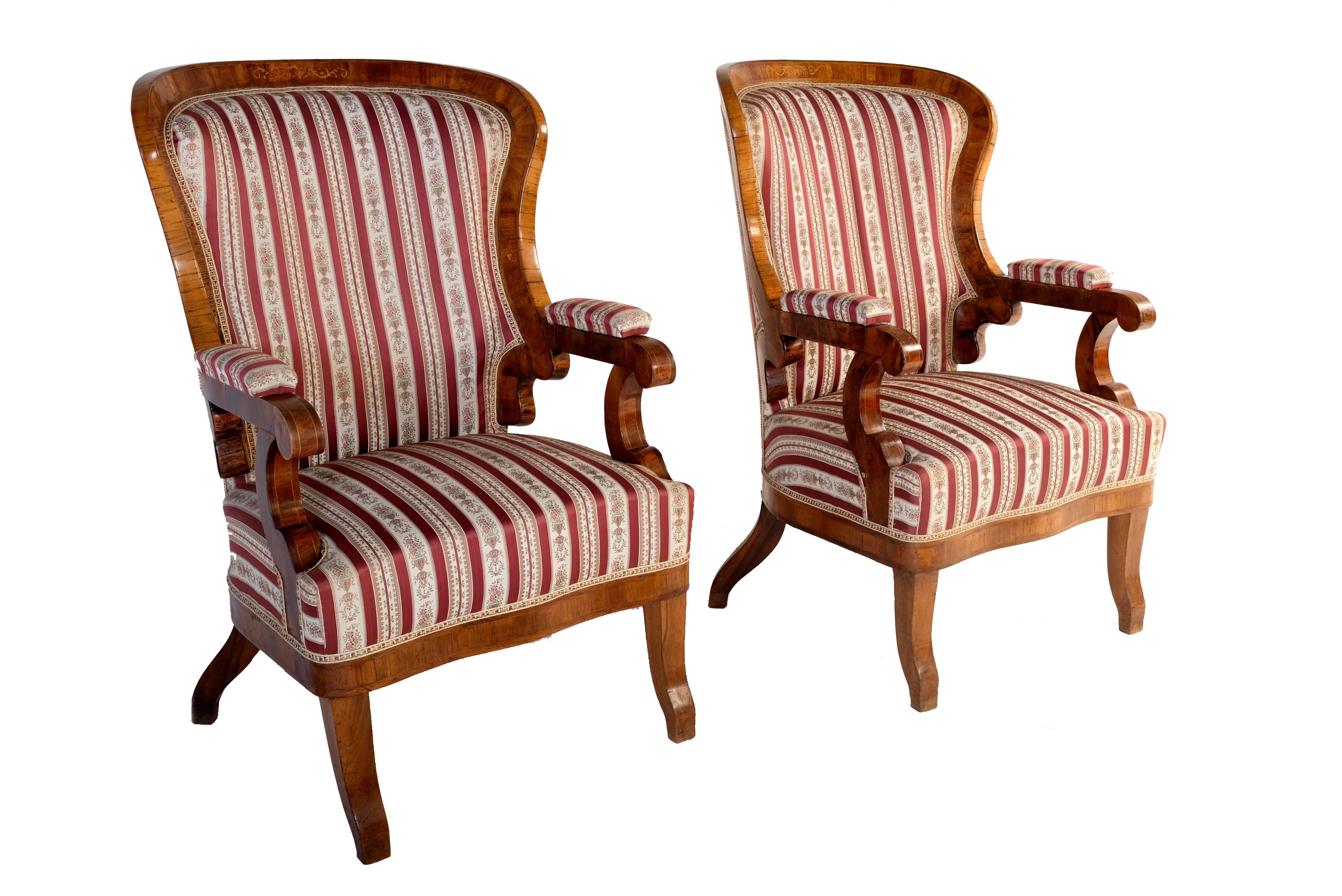 Hungarian Seating Set Biedermeier, Sofa and Two Armchairs, 1870s For Sale