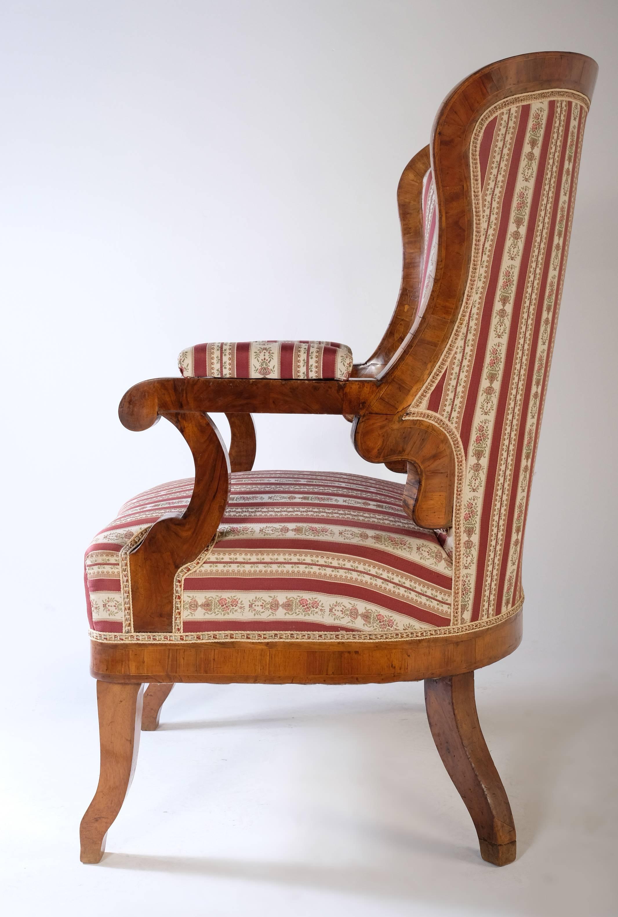 Seating Set Biedermeier, Sofa and Two Armchairs, 1870s For Sale 3