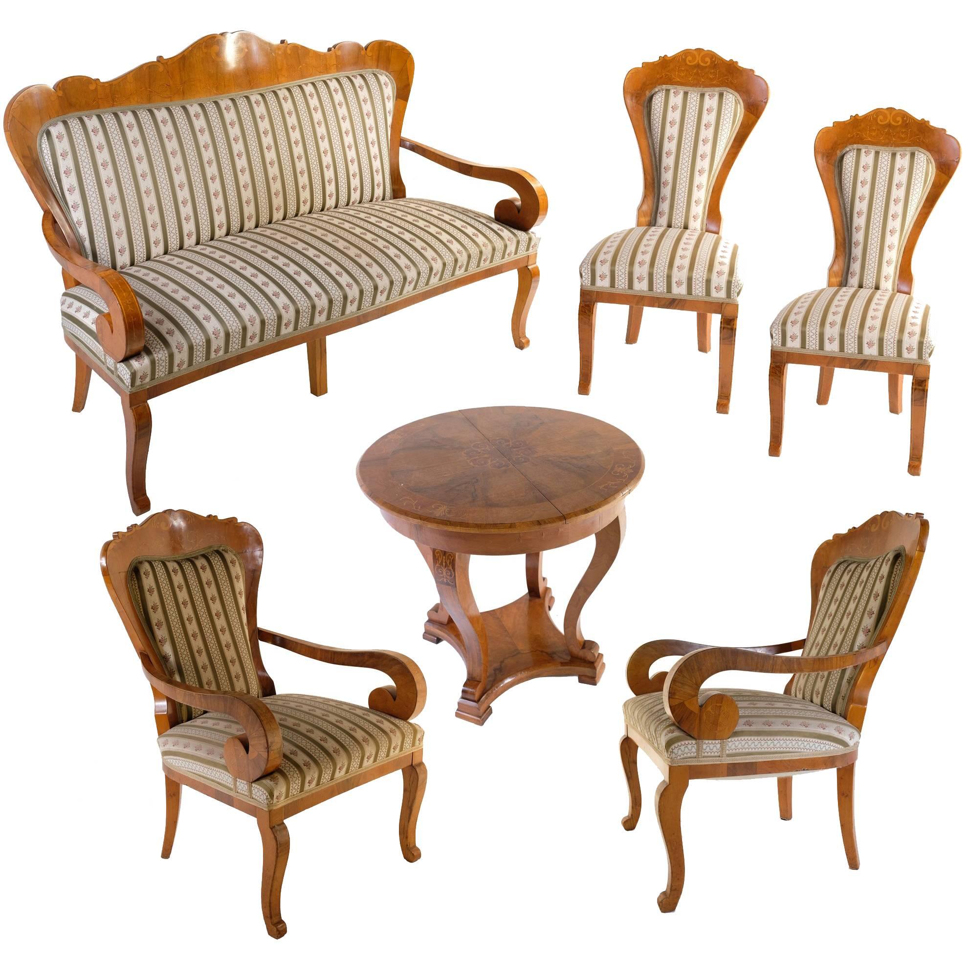 Biedermeier-Set mit Sitzmöbeln, 1930er Jahre im Angebot