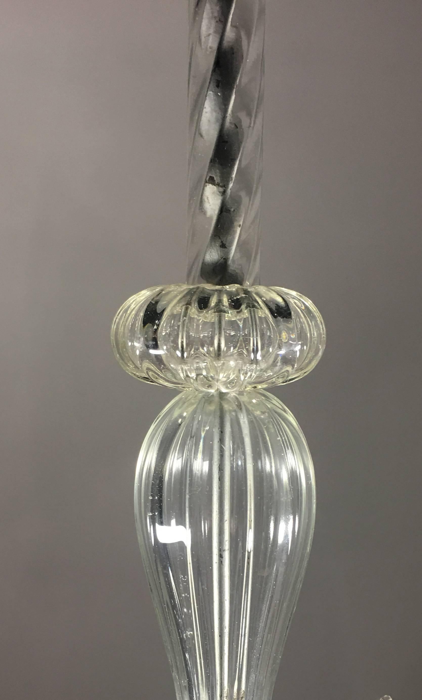 Liberty Chandelier by Ercole Barovier, Murano, 1940s For Sale 2