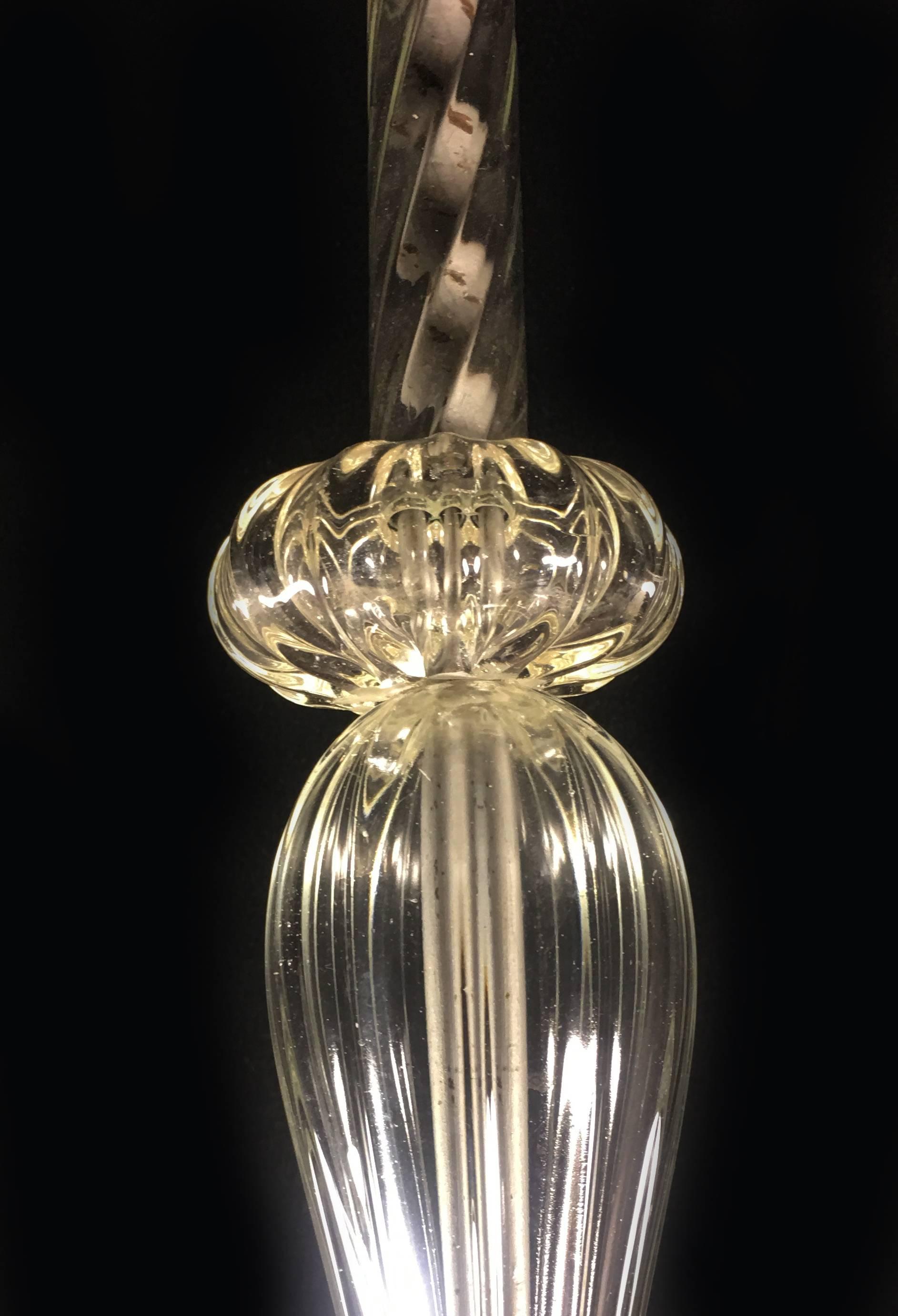 Liberty Chandelier by Ercole Barovier, Murano, 1940s For Sale 8