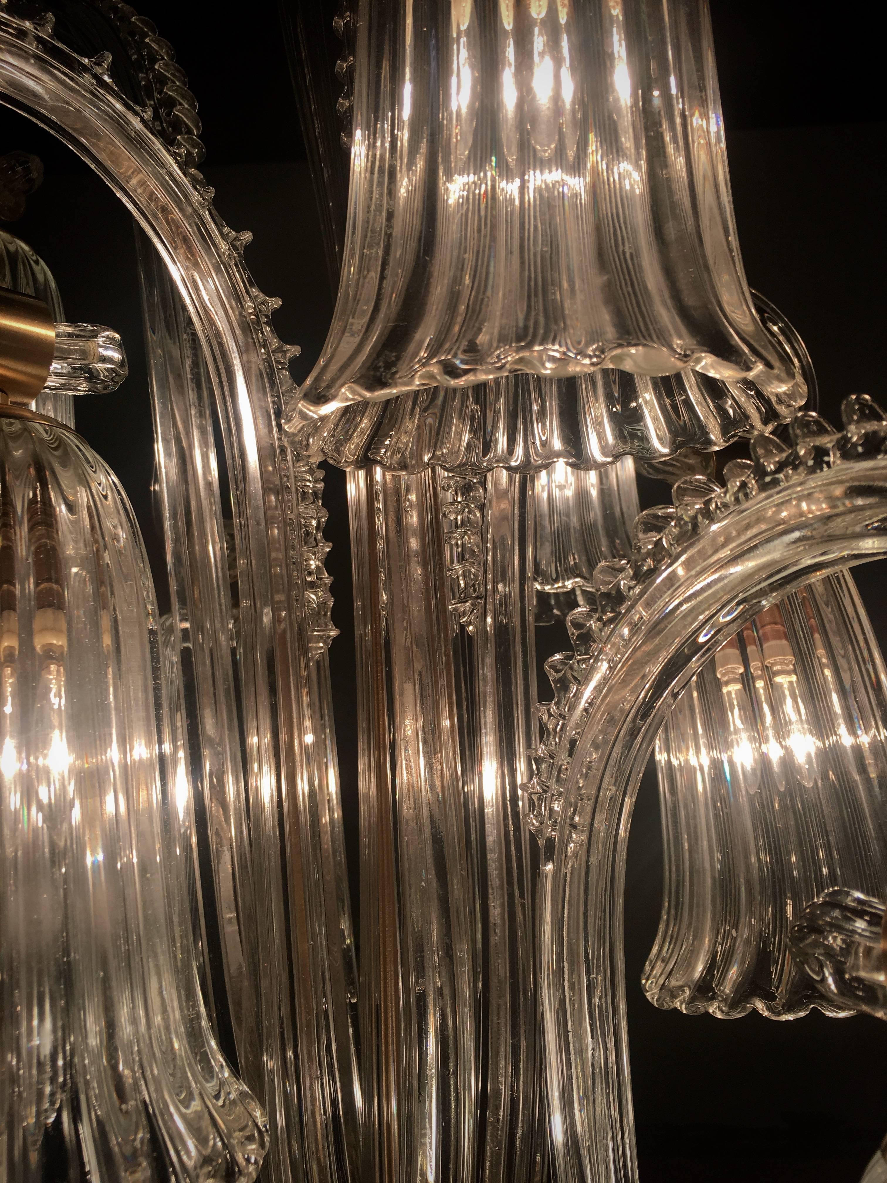 Charmant lustre italien par Ercole Barovier, Murano, années 1940 en vente 14
