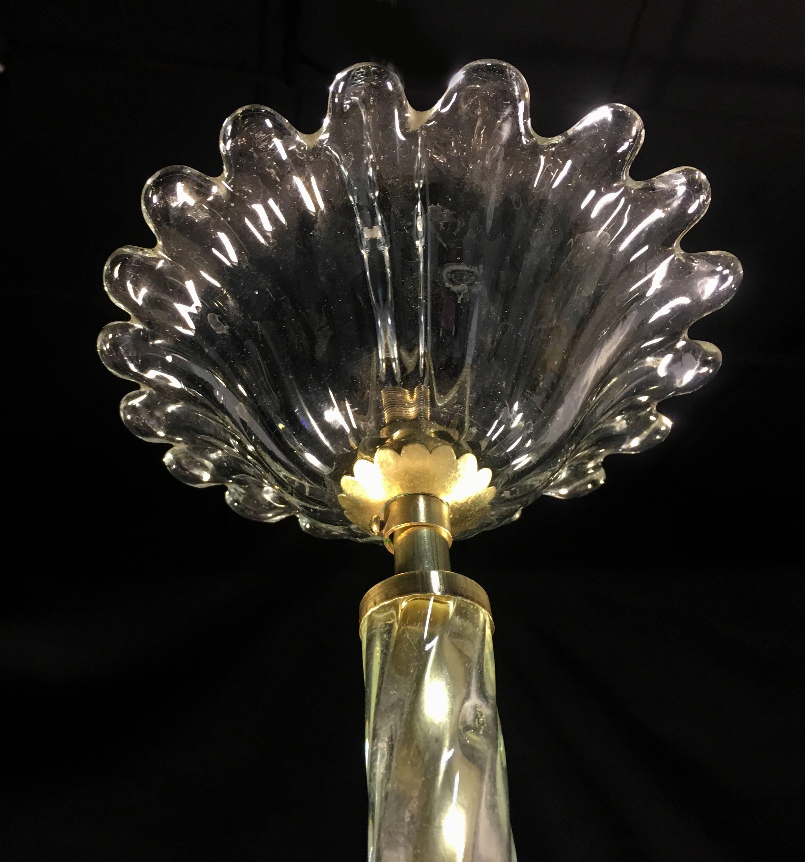 Art Deco Chandelier by Ercole Barovier, Murano, 1940s 1