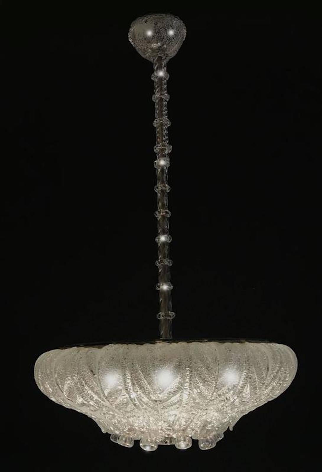 Stunning Barovier & Toso chandelier. Piece of refined elegance.