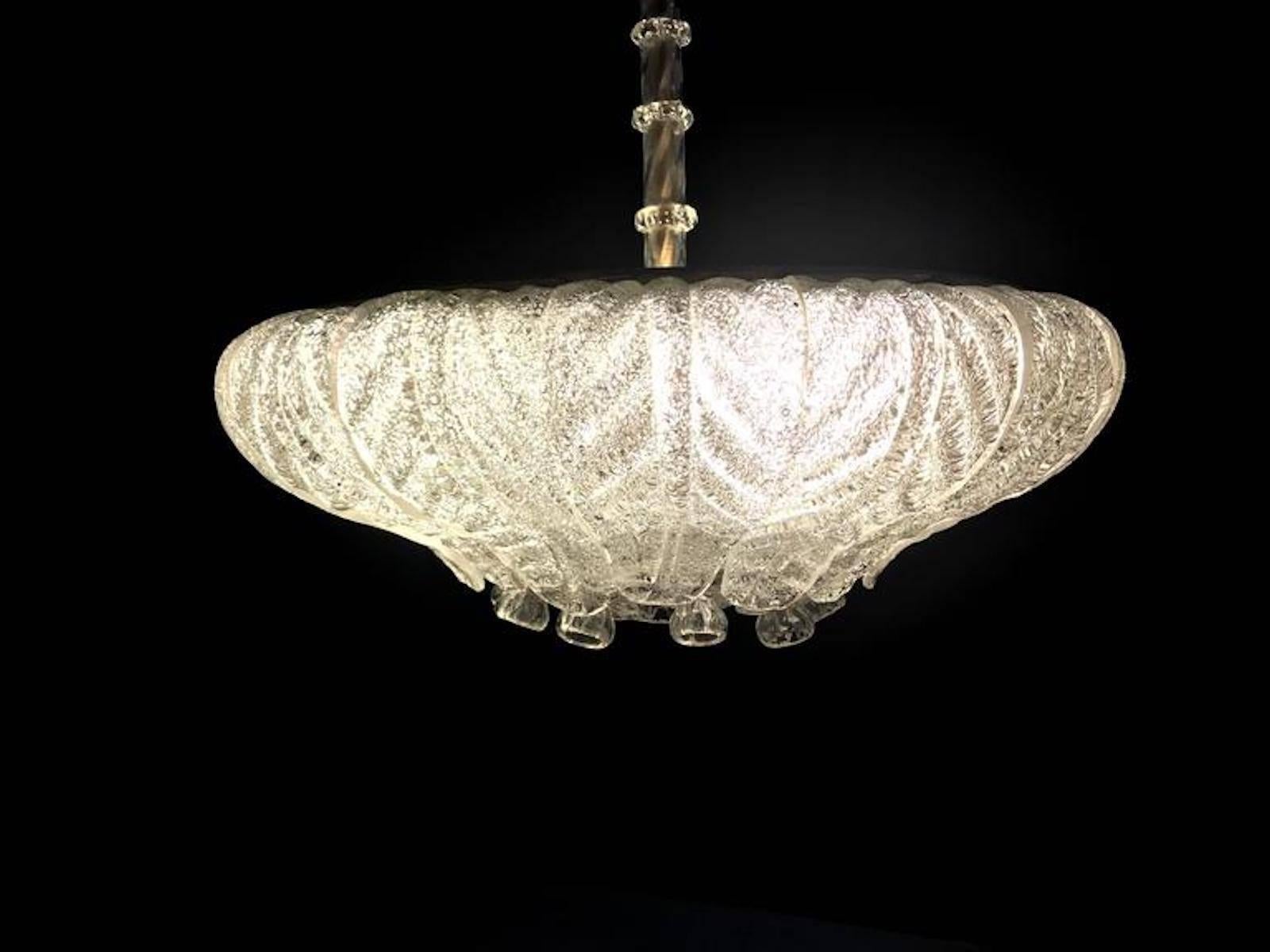 Barovier & Toso Chandelier, Venice, 1940s In Excellent Condition In Budapest, HU