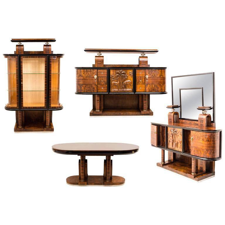 Superb Italian Design Art Deco Dining Room Set by Pierluigi Colli, 1930s