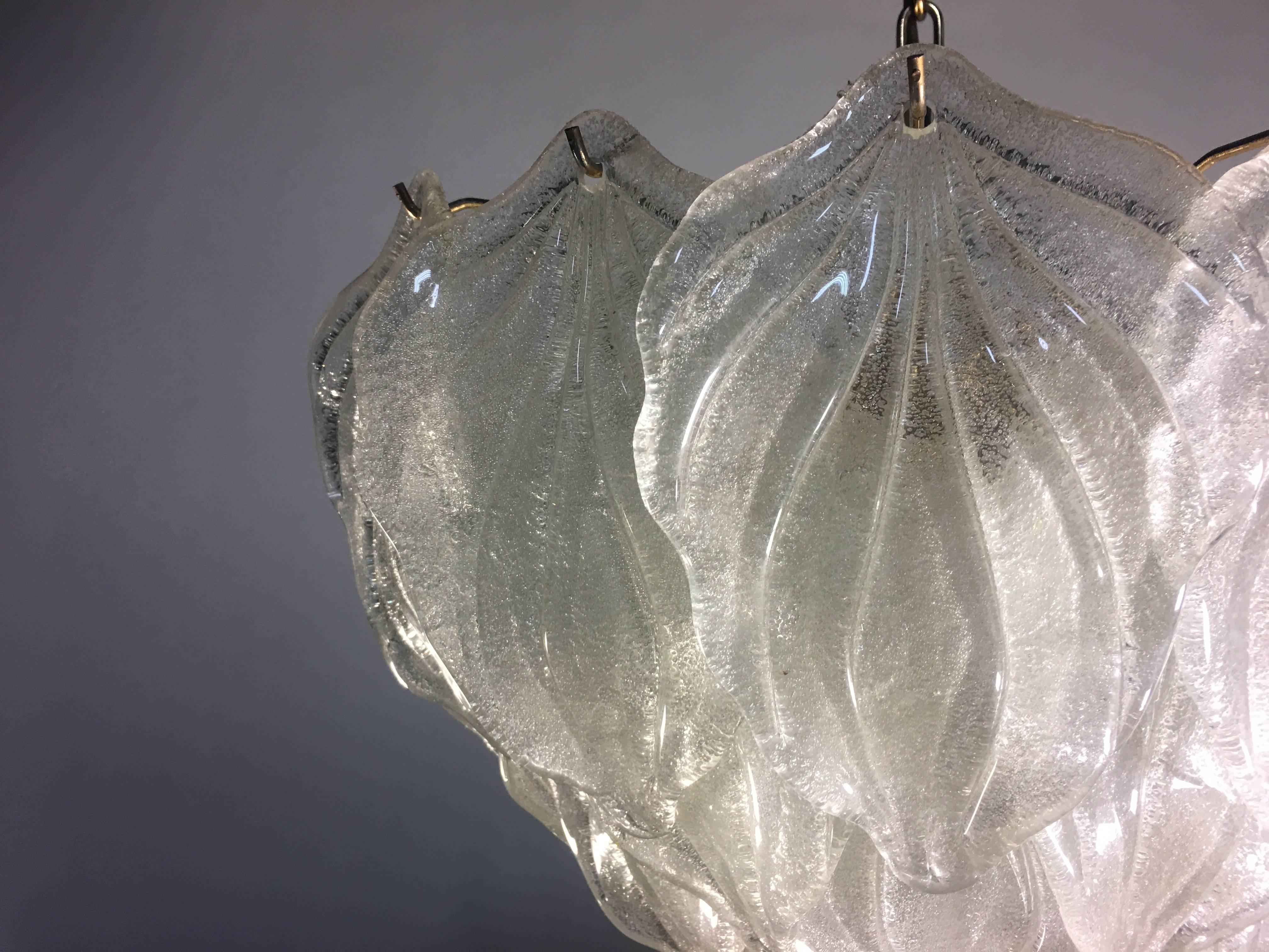 Metal Murano Polar Ice Chandelier, Murano, 1970
