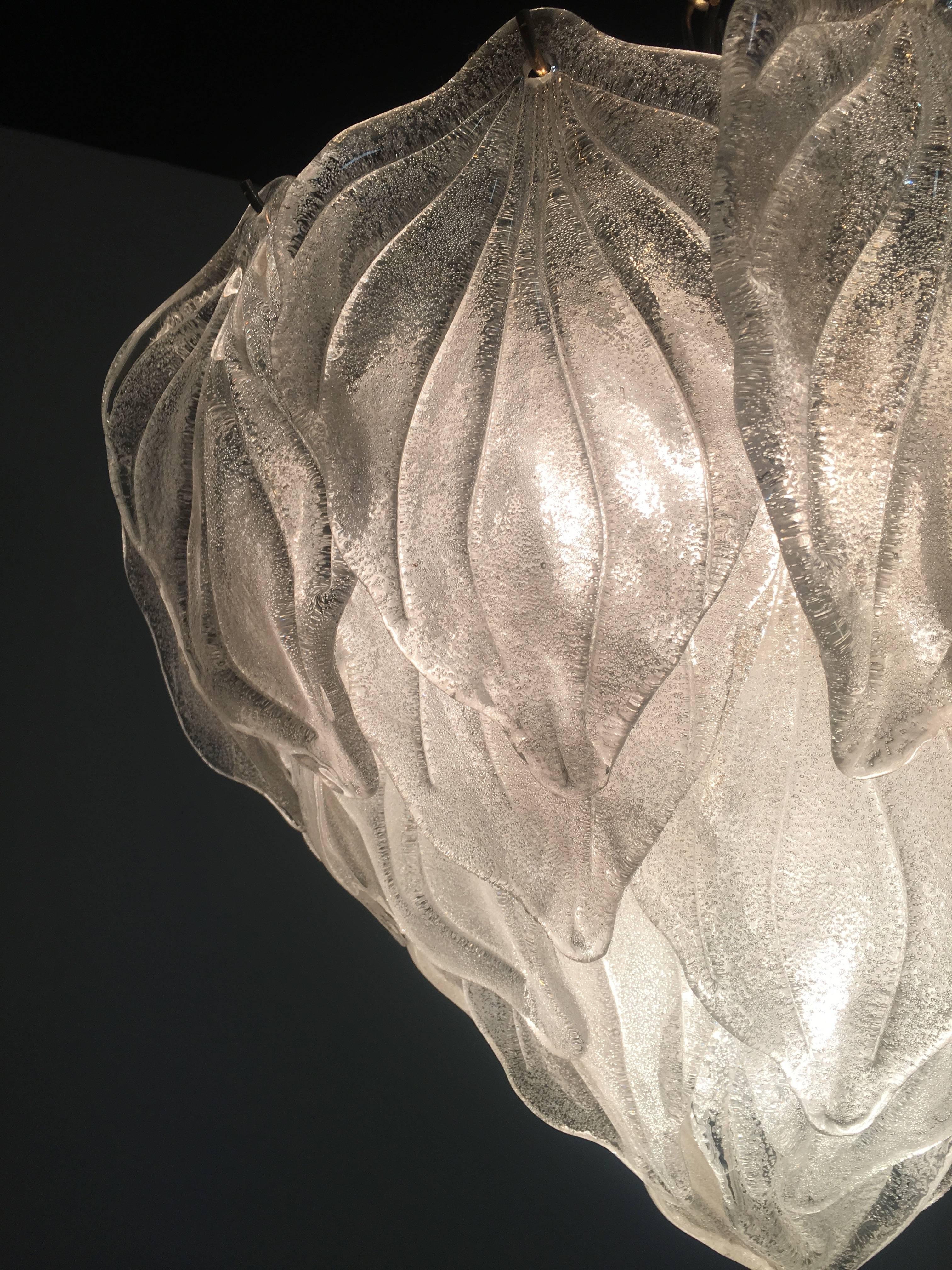 Murano Polar Ice Chandelier, Murano, 1970 3