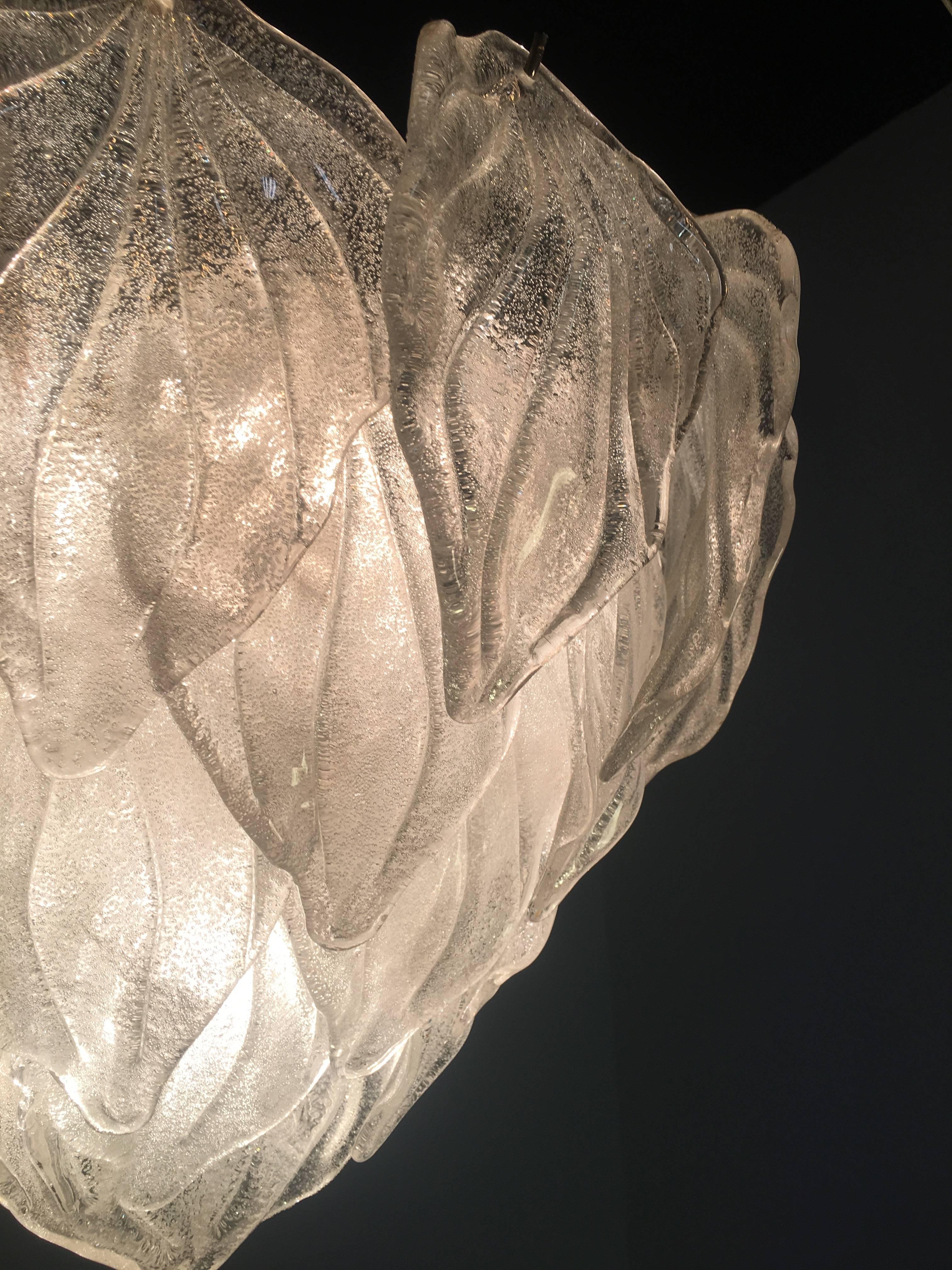 Murano Polar Ice Chandelier, Murano, 1970 4