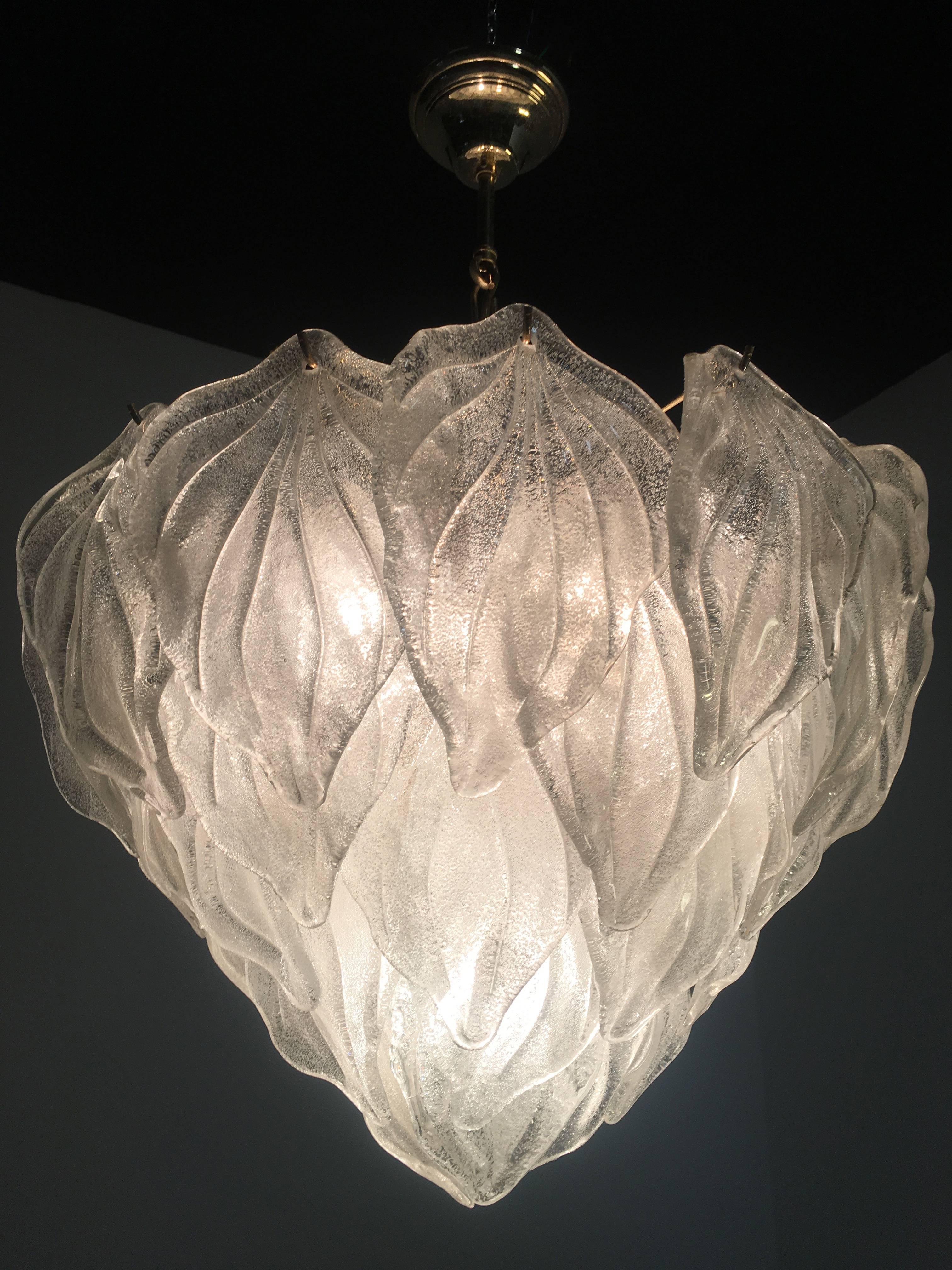 Murano Polar Ice Chandelier, Murano, 1970 5