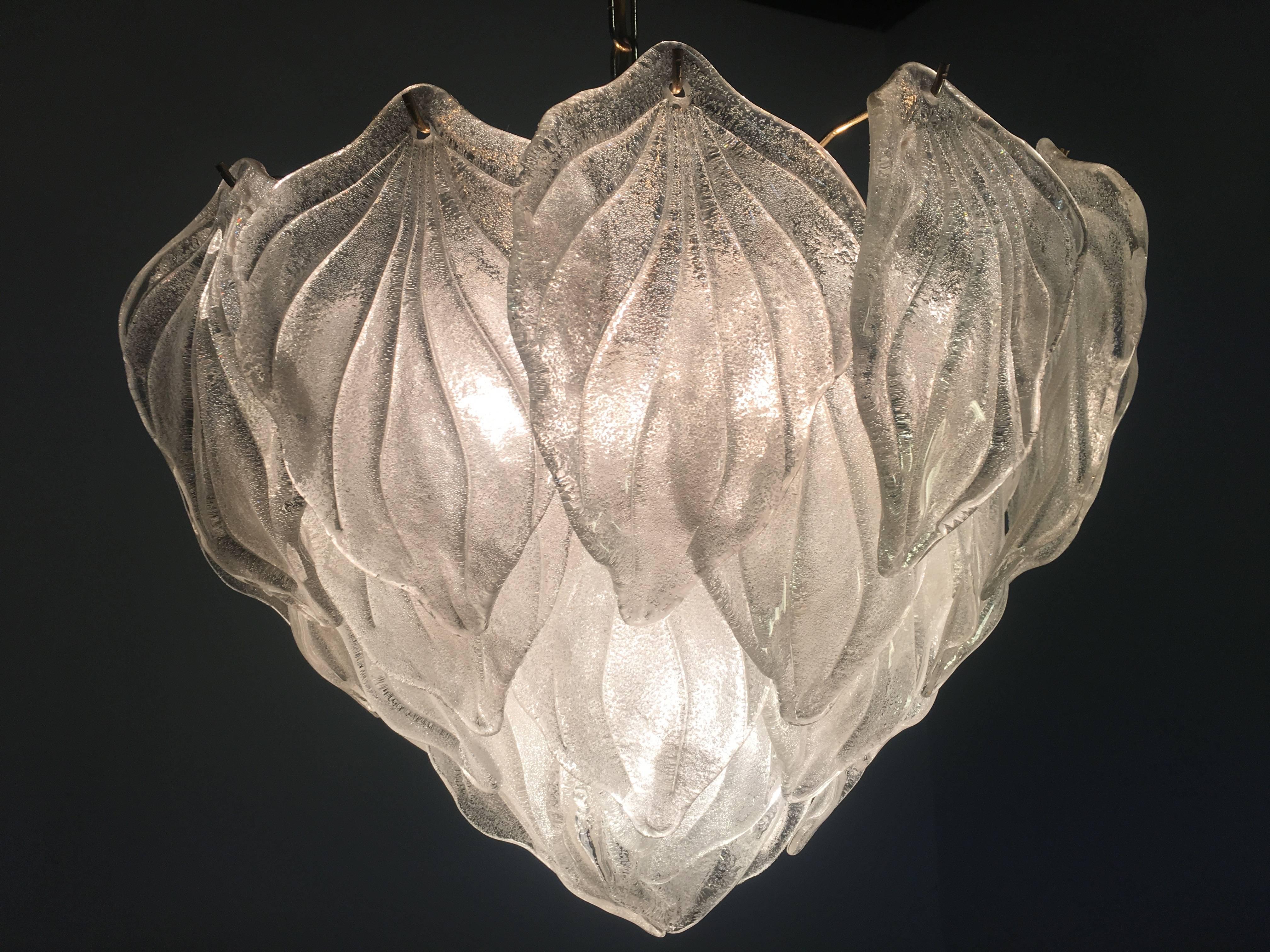 Murano Polar Ice Chandelier, Murano, 1970 7