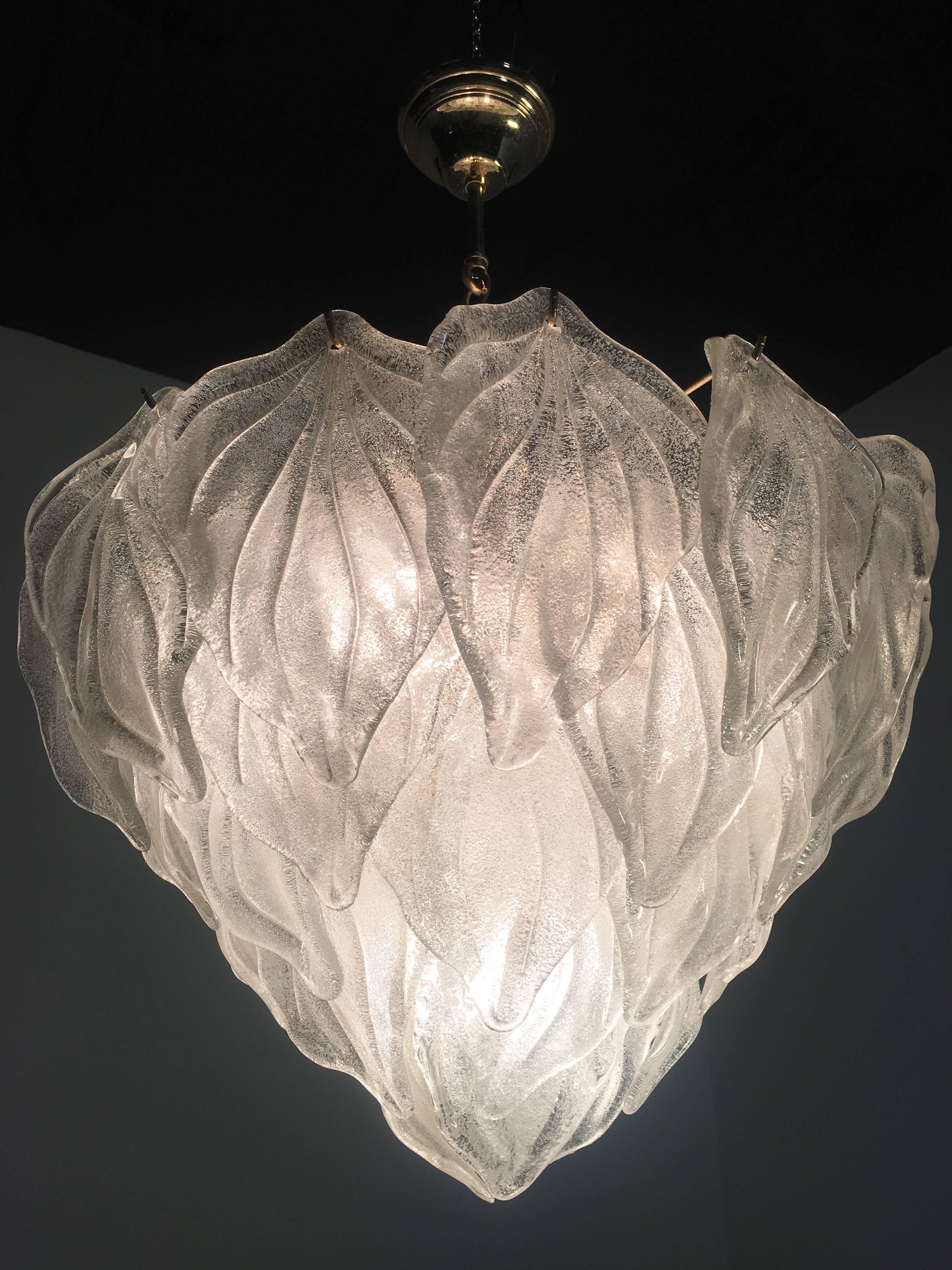 Murano Polar Ice Chandelier, Murano, 1970 8