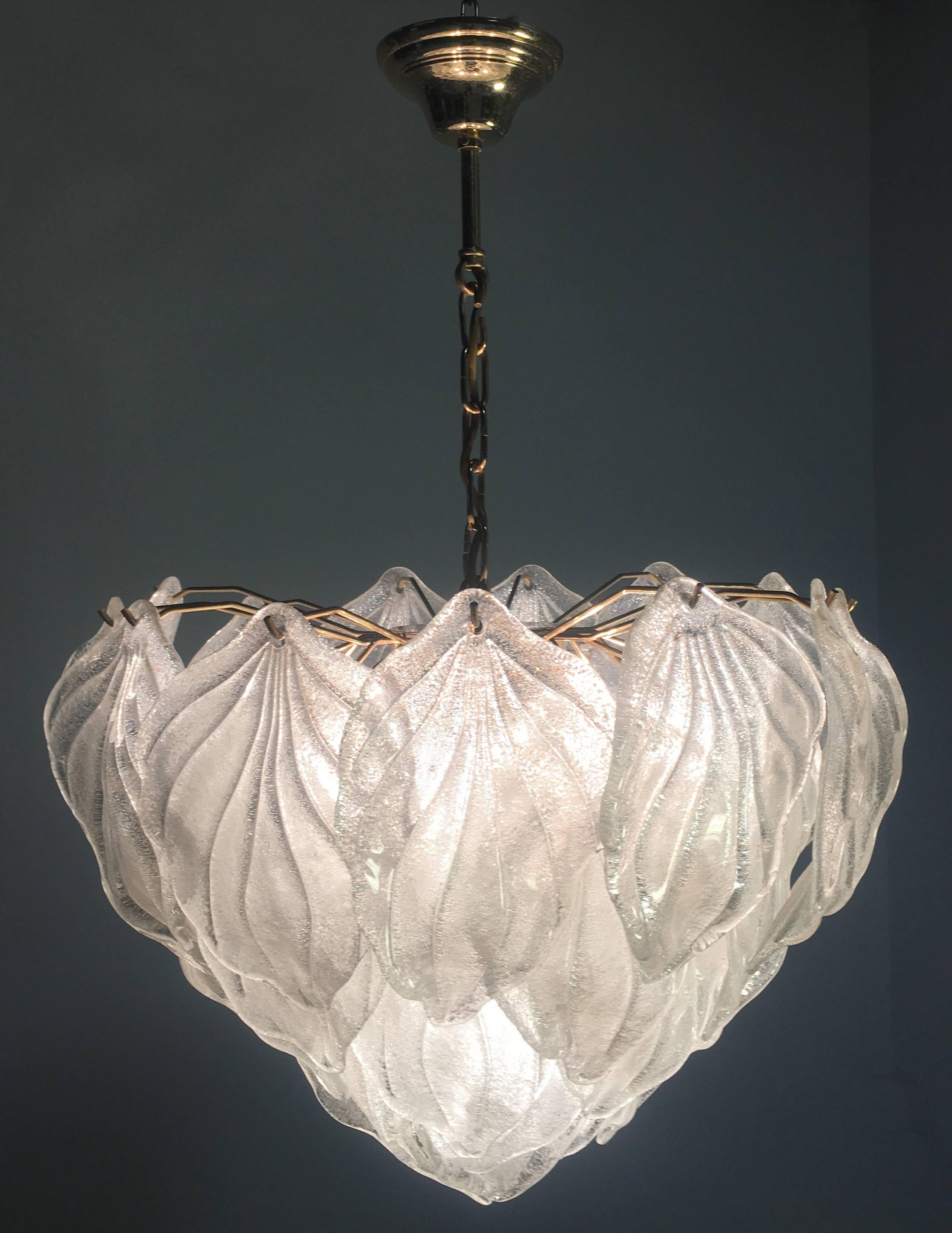 Murano Polar Ice Chandelier, Murano, 1970 9