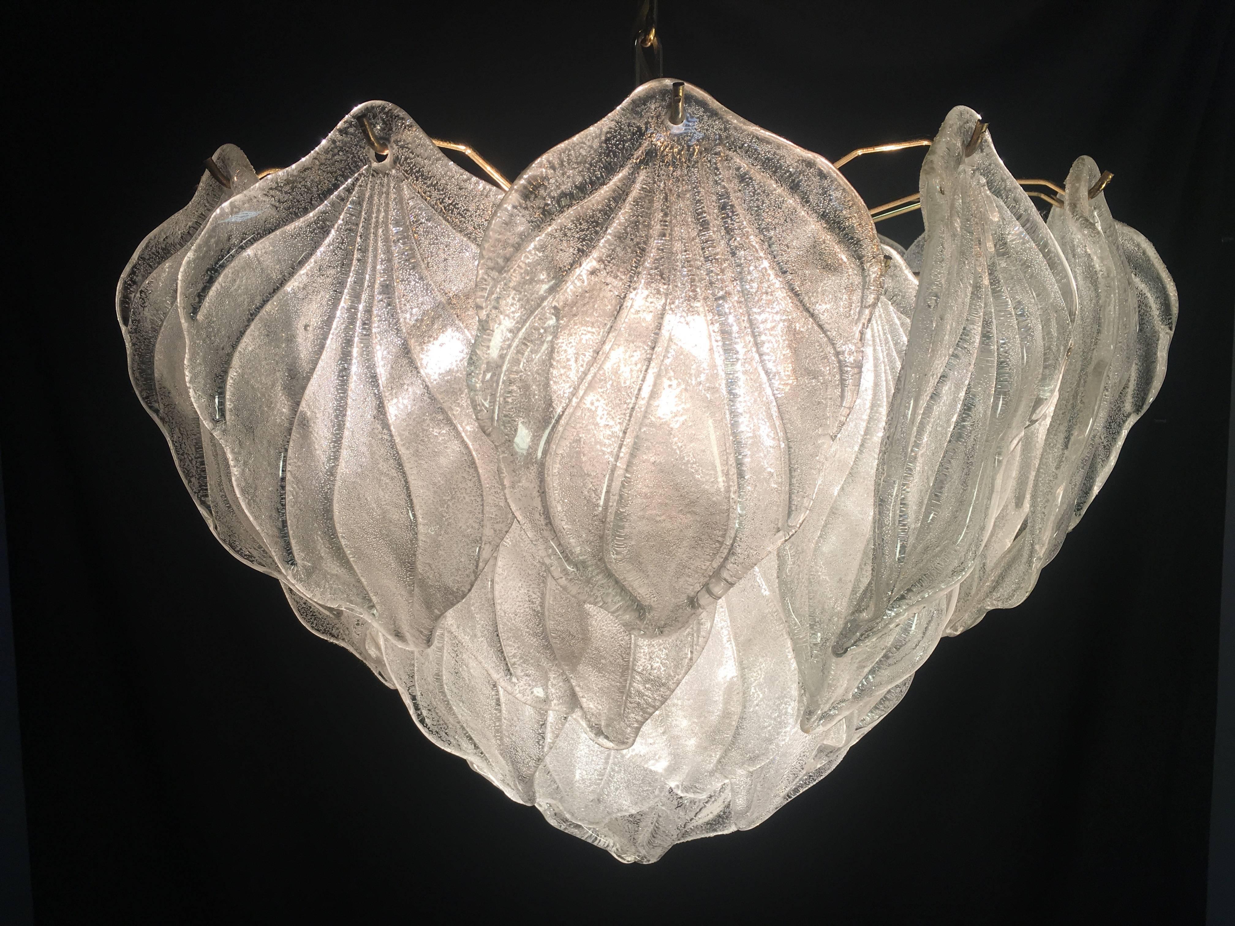 Murano Polar Ice Chandelier, Murano, 1970 10