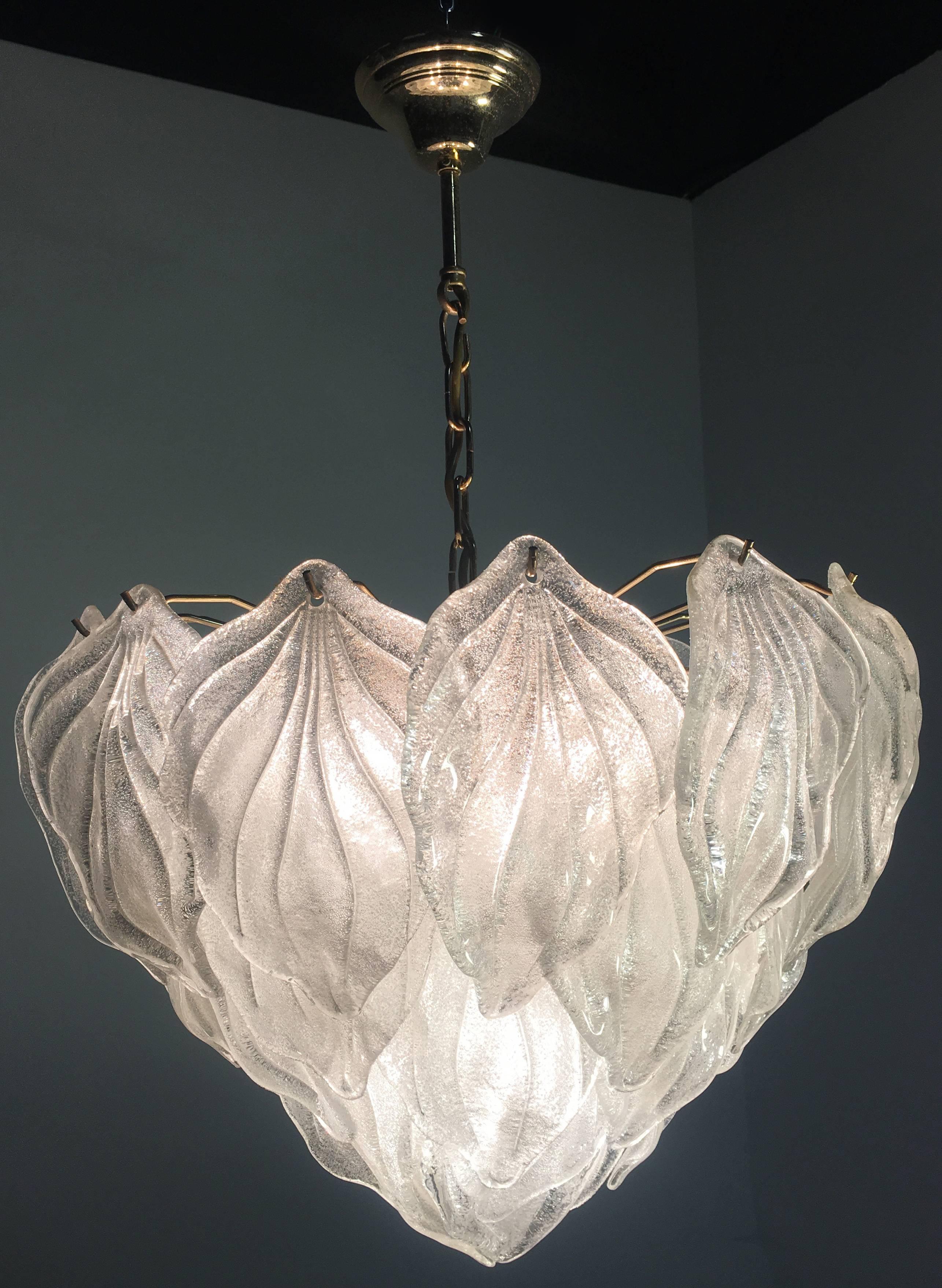 Murano Polar Ice Chandelier, Murano, 1970 12