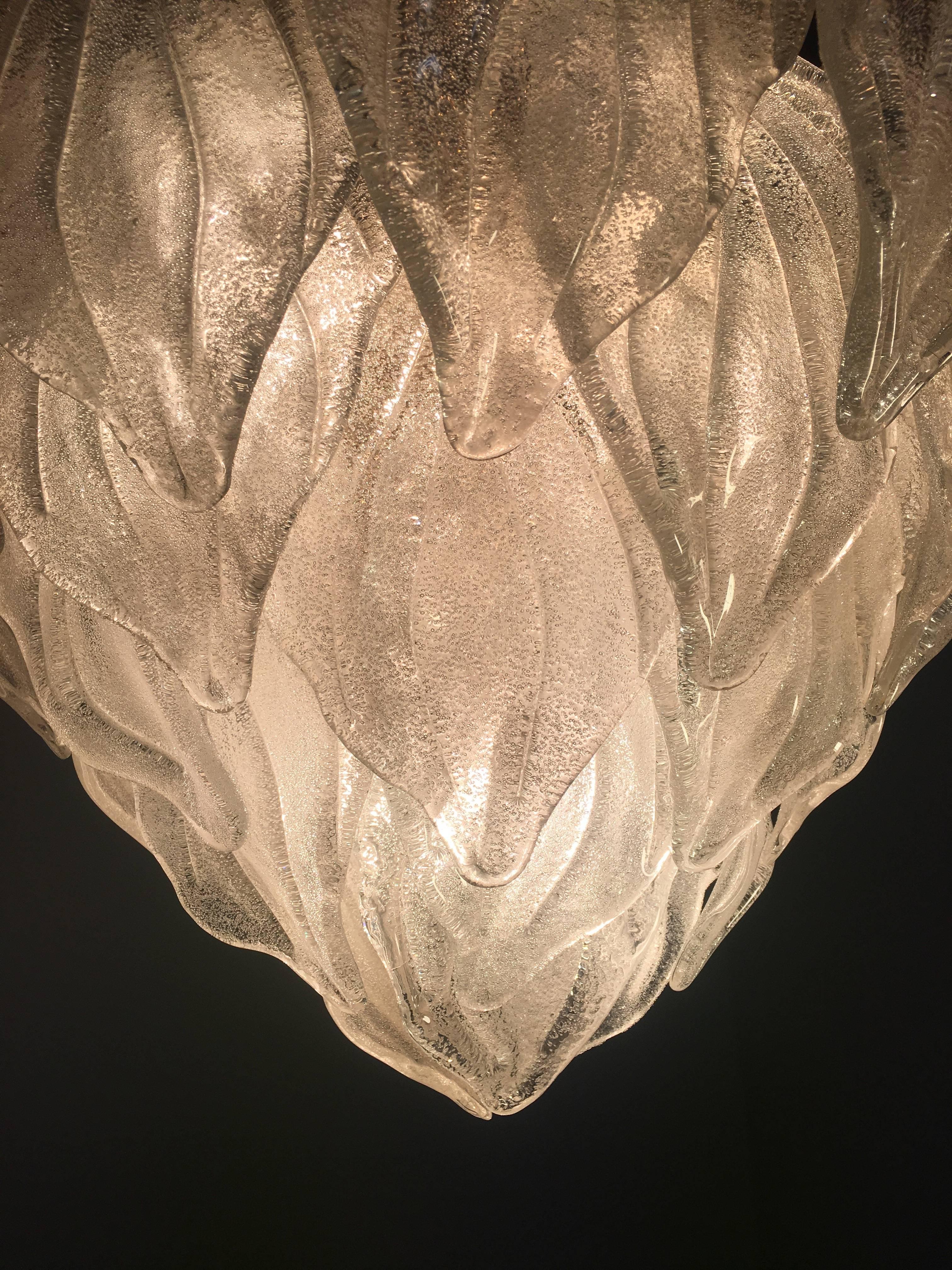 Murano Polar Ice Chandelier, Murano, 1970 13