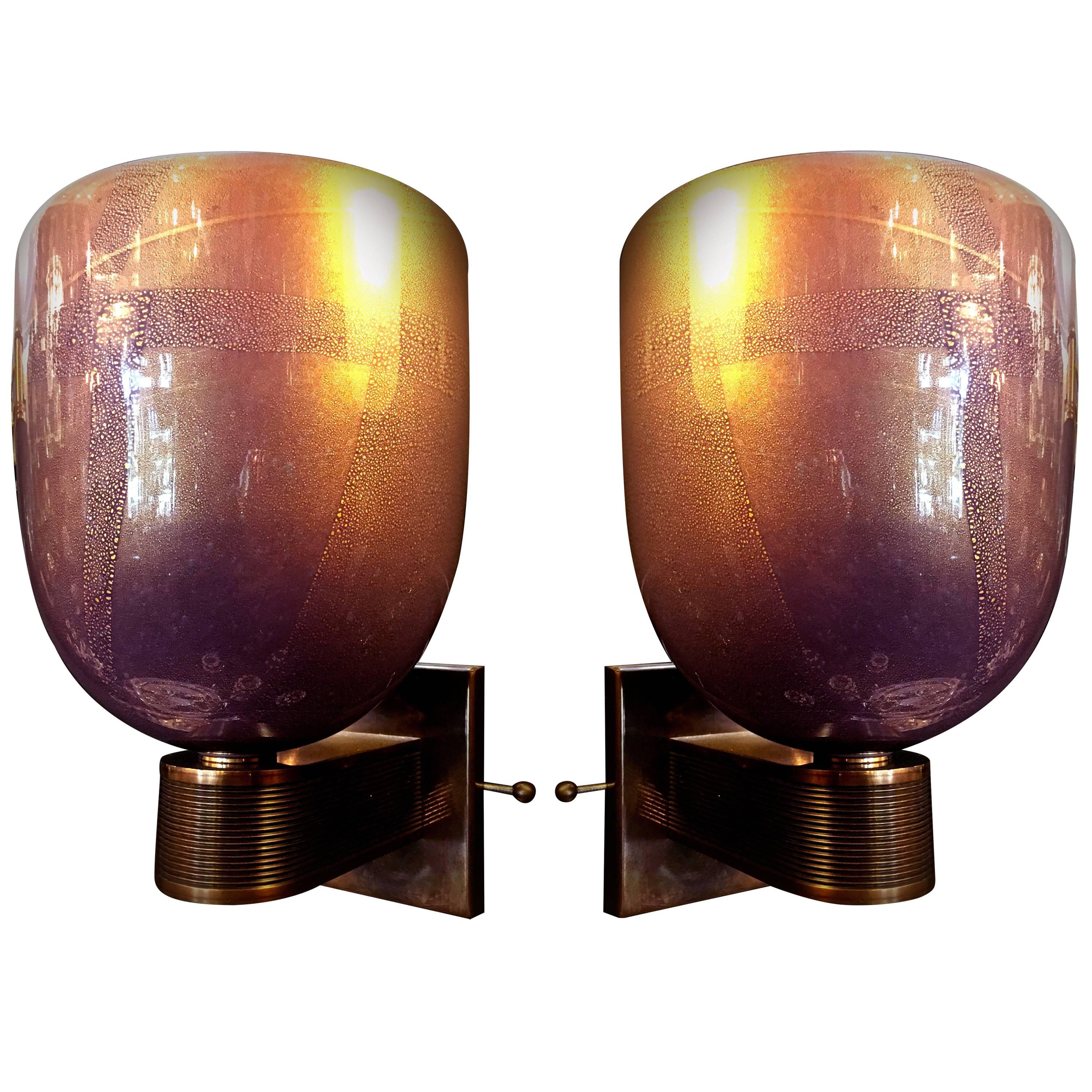 Pair of Sconces by Barovier & Toso, Murano, 1950s For Sale 5