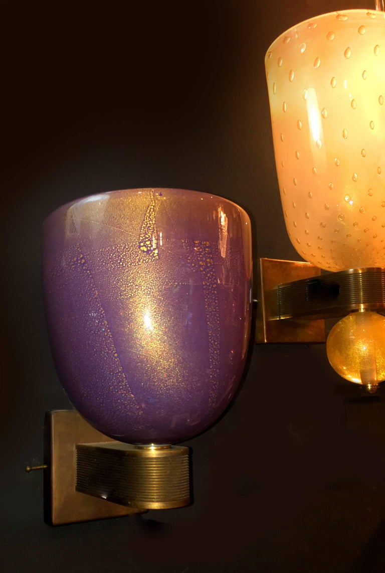 Gorgeous pair of sconces by Barovier e Toso. Words are not needed, just look at them.