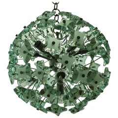 Cut-Glass Sputnik in Fontana Arte Style, 1960s
