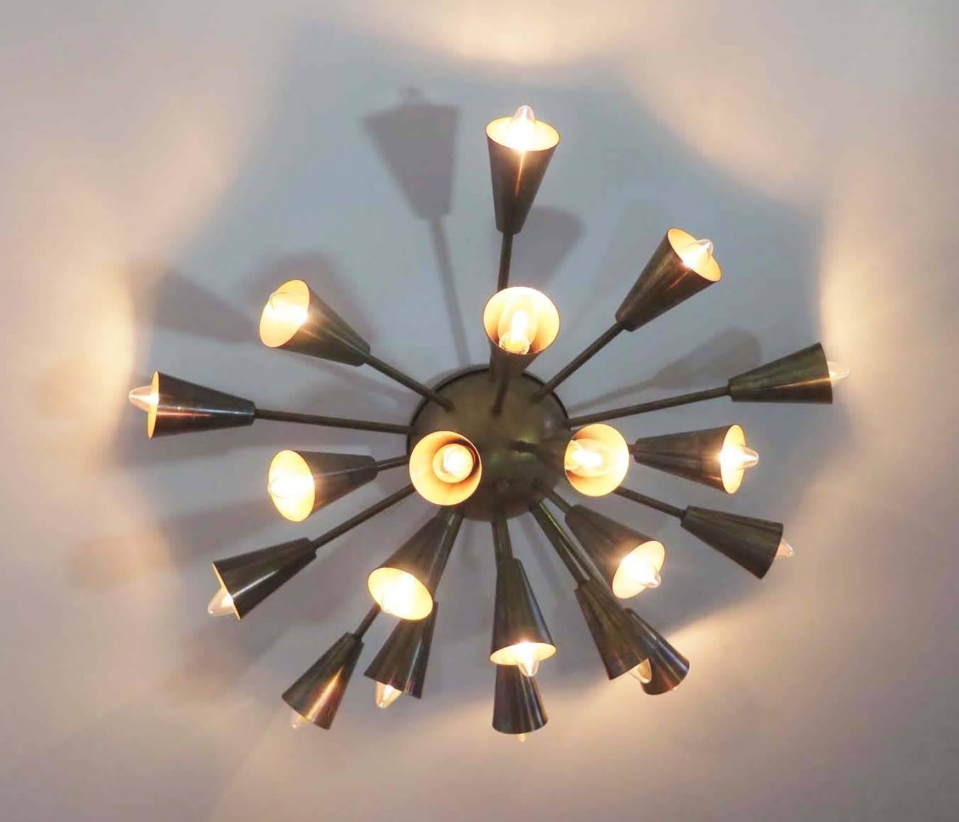Late 20th Century Sputnik Sconce or Ceiling, Italy, 1950s