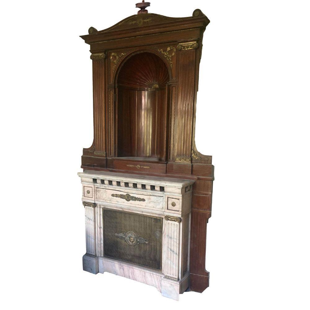 Majestuosa chimenea de mármol. Budapest 1920 en venta 6