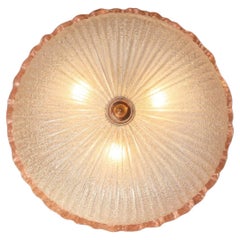 Murano Pink Ceiling Light, 1980's