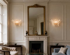 Four Italian Palmette Sconces Barovier & Toso Style, Murano