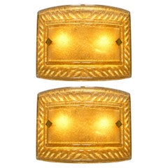 Gold Sparkle in The Night, Set of Five Marvelous Murano Wall Lights, 1990's
