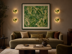 Pair of Wall Sconces Murano Discs