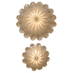 Mother and Child, Two Gorgeous Murano Celing Lights, 1980's