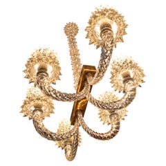 Lámpara de araña italiana de cristal de Murano «Rostrato» de Ercole Barovier, de mediados de siglo, década de 1940
