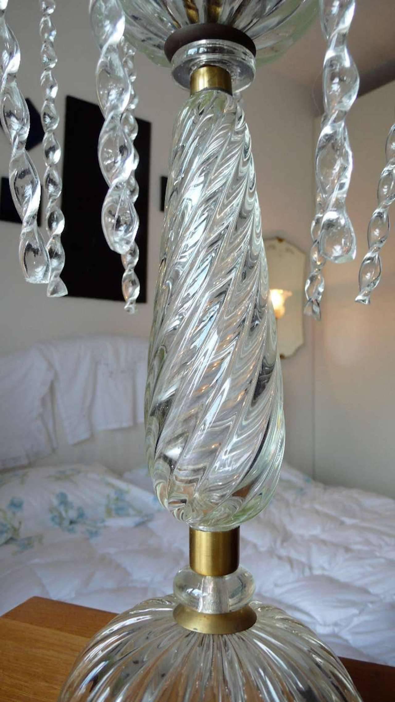 Marvellous Murano glass table lamp by Ercole Barovier, circa 1940.
From Private Von Plant collection.
 