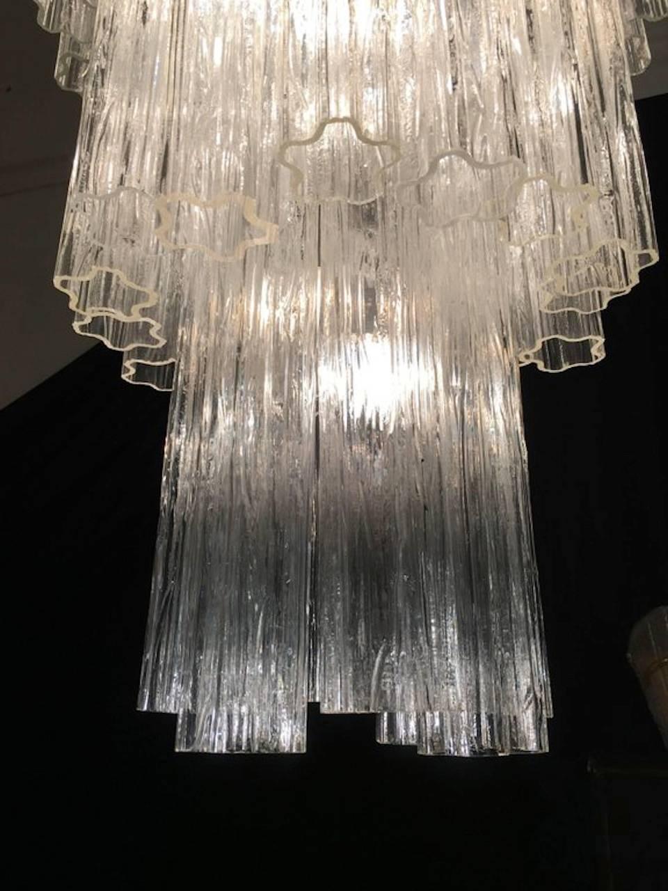 Contemporary Ìitalian Tronchi Chandelier in the Style Toni Zuccheri for Venini, Murano