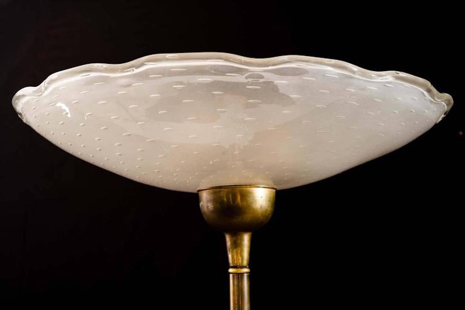 Rostrato Floor Lamp Art Eco by Ercole Barovier. Murano, 1940s In Good Condition In Budapest, HU