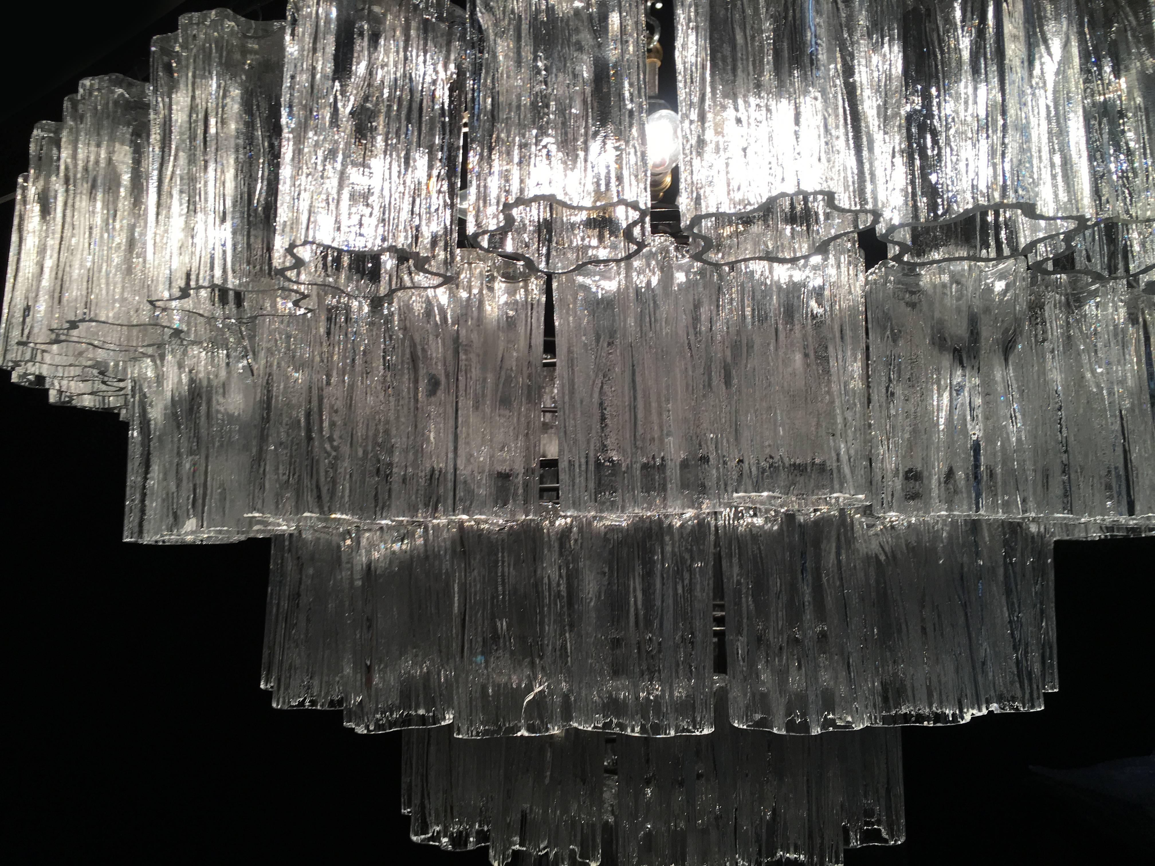 Italian Tronchi Chandelier Toni Zuccheri for Venini Style, Murano 3