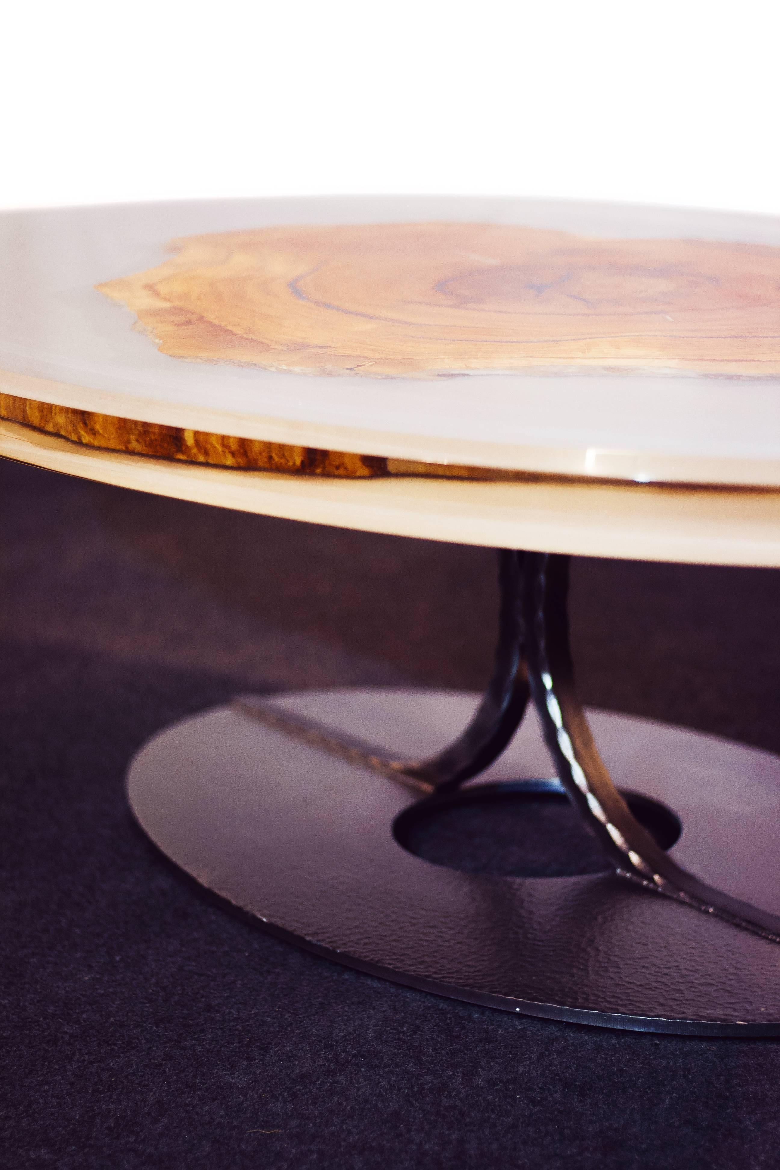epoxy tree trunk table