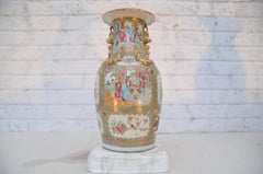 Pair of Chinese Canton Famille Rose Vases