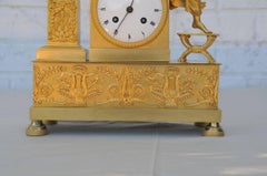 French Charles X Gilded Bronze Mantel Clock