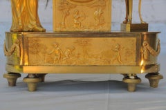 French Empire Ormolu Mantel Clock, "the Birth of Love"