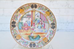 Very Fine Canton Medallion Court Scene Plate