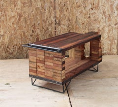 Contemporary Khuni Reclaimed Solid Wood multifunctional piece, Sealed with Oil.