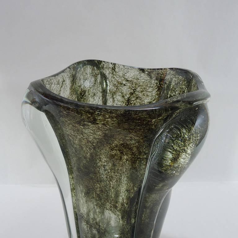Art Deco 1935-36 Ercole Barovier for F.T.B Murano Glass Vase from the 