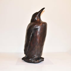 Modern Bronze Sculpture of a Penguin Impressive Large Statement Piece