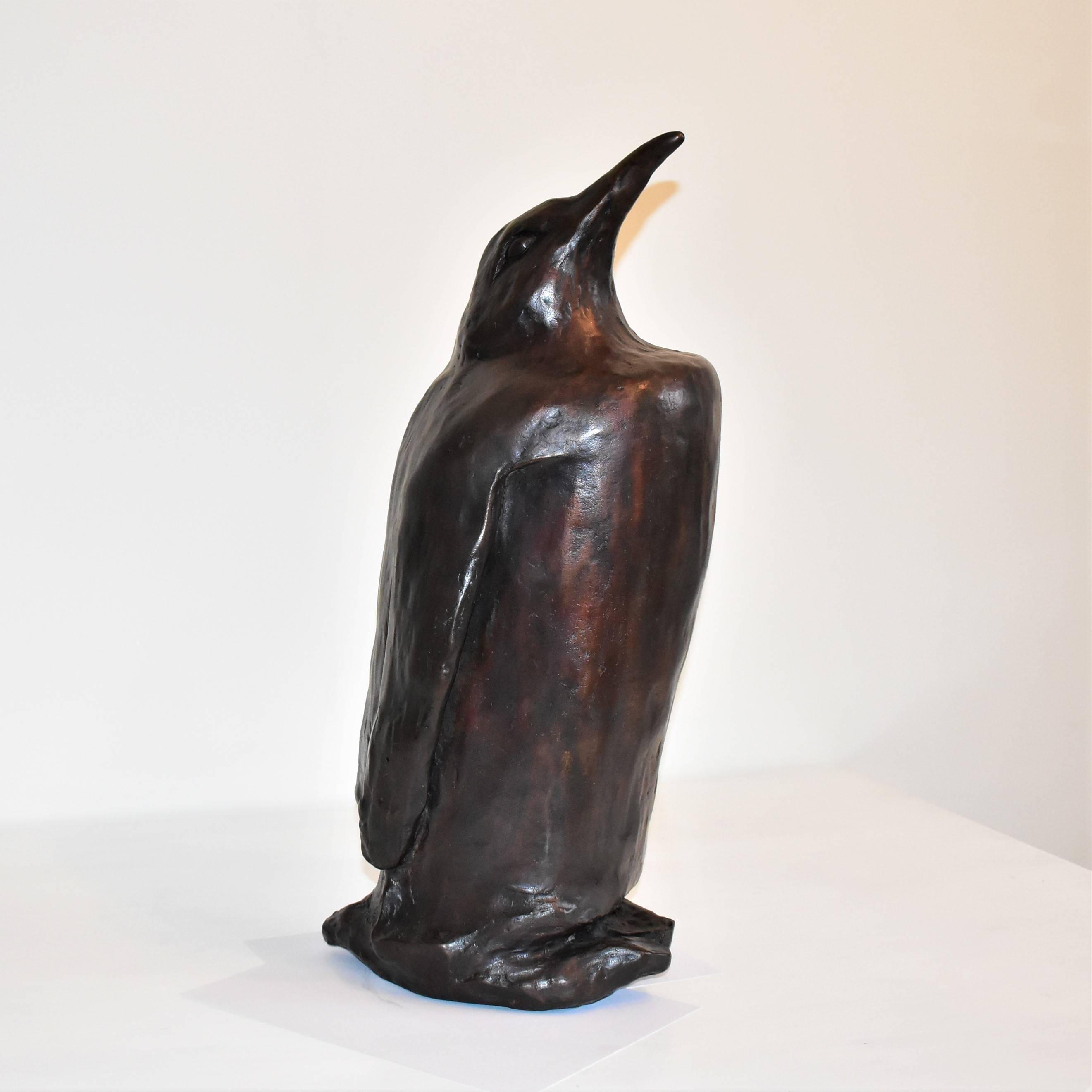 Modern Bronze Sculpture of a Penguin Impressive Large Statement Piece In Excellent Condition For Sale In London, GB