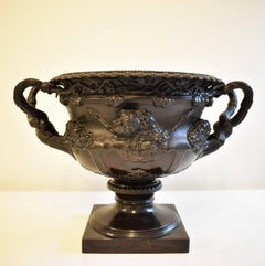 Large Warwick Vase in Bronze, Grand Tour