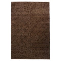 Hand-Knotted Adaptations Circle Lattice Brown 12x16 Rug