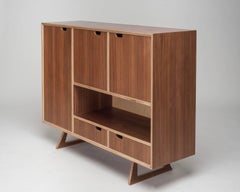 Bercil Sideboard, American walnut veneered sideboard by Lee Matthews