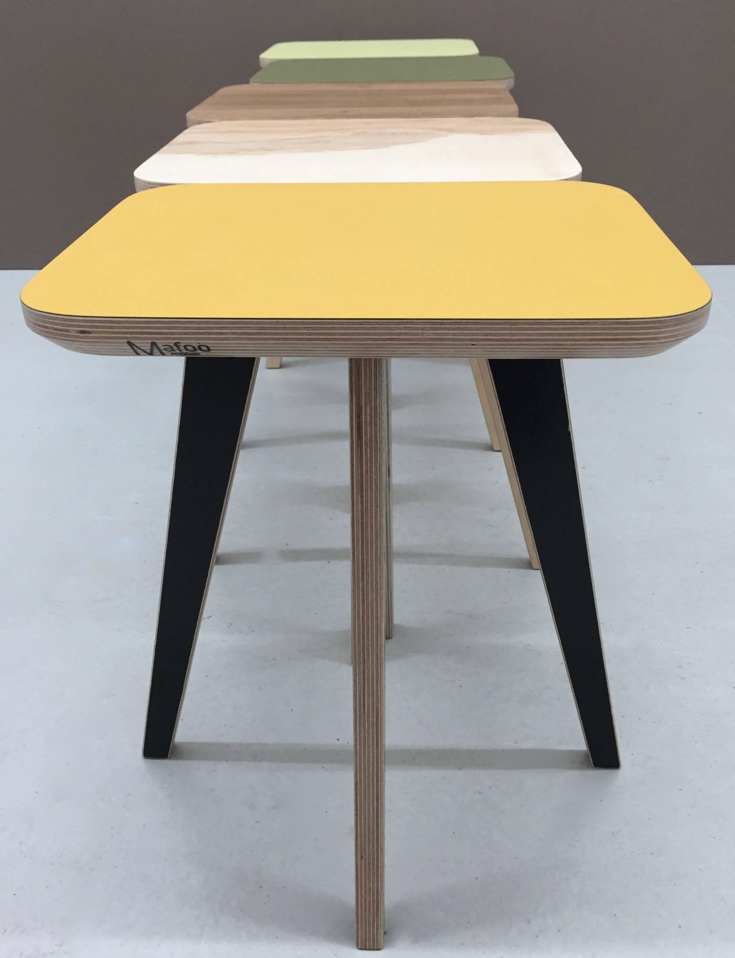 Hoscha Stool, hand veneered plywood stool, designed and made by Lee Matthews In New Condition For Sale In Vienna, AT